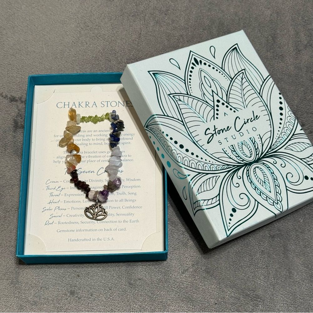 NIB Stone Circle Studio Chakra Stone Bracelet